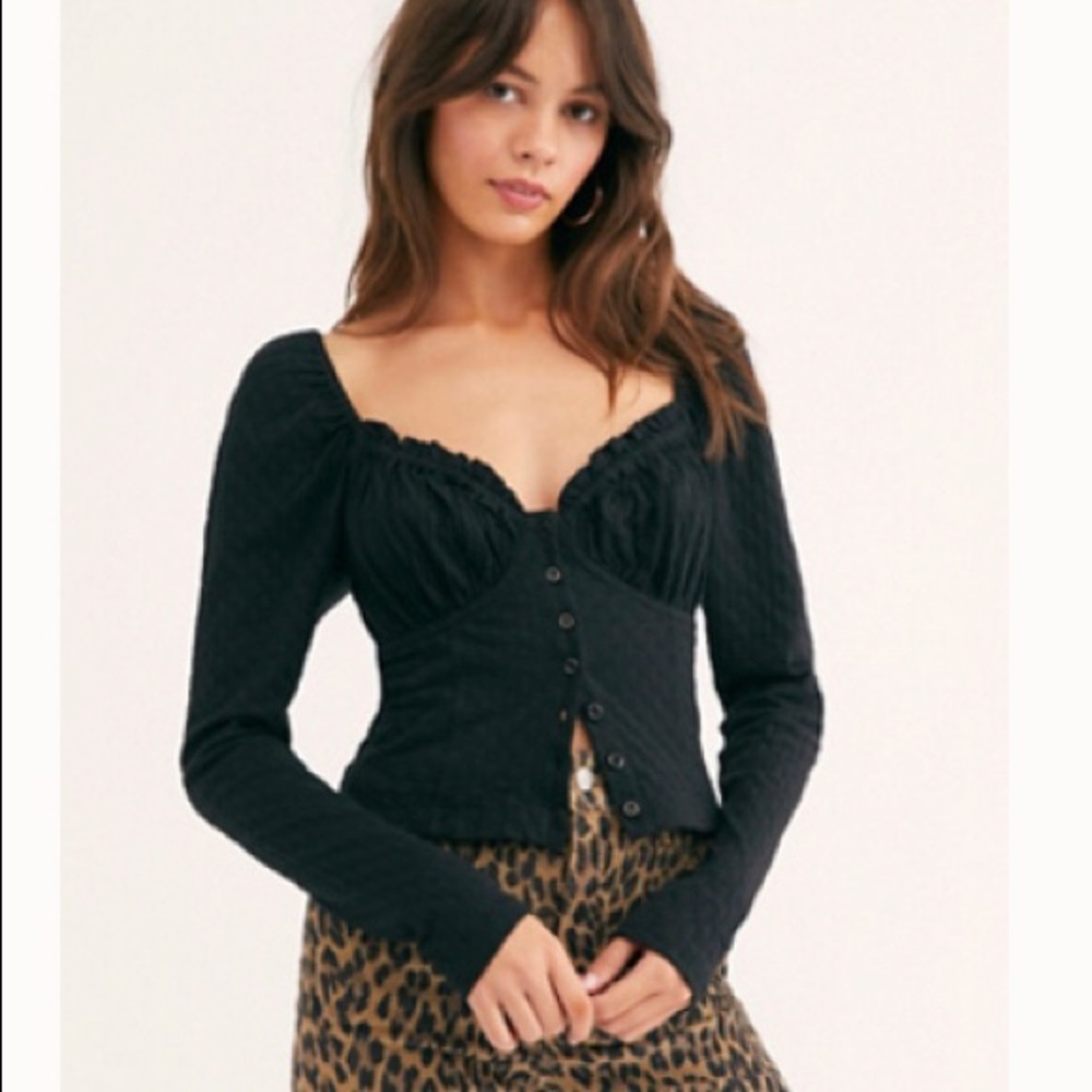 Free People Black Long Sleeve